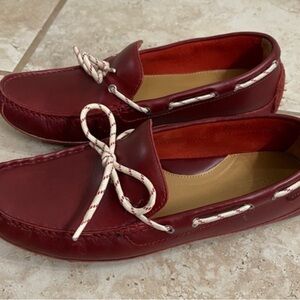 Cole Haan Men's Red Leather Slip-On Loafers